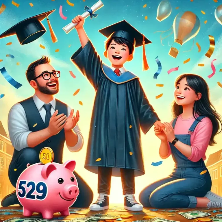 Family celebrating college success with a 529 plan.