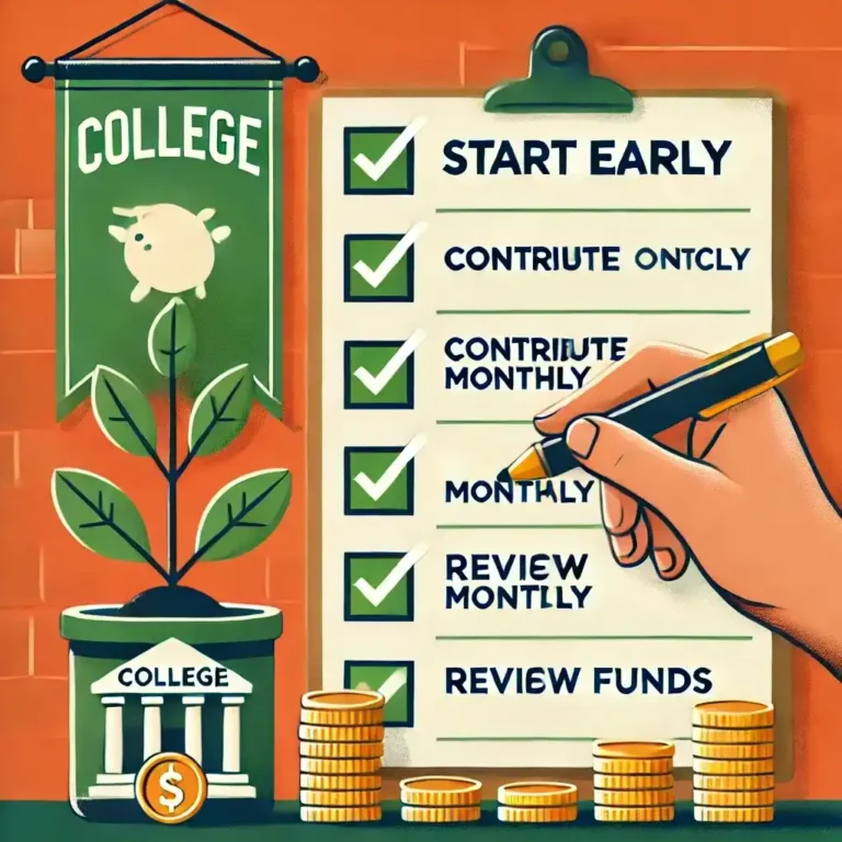 Checklist for maximizing a 529 savings plan.