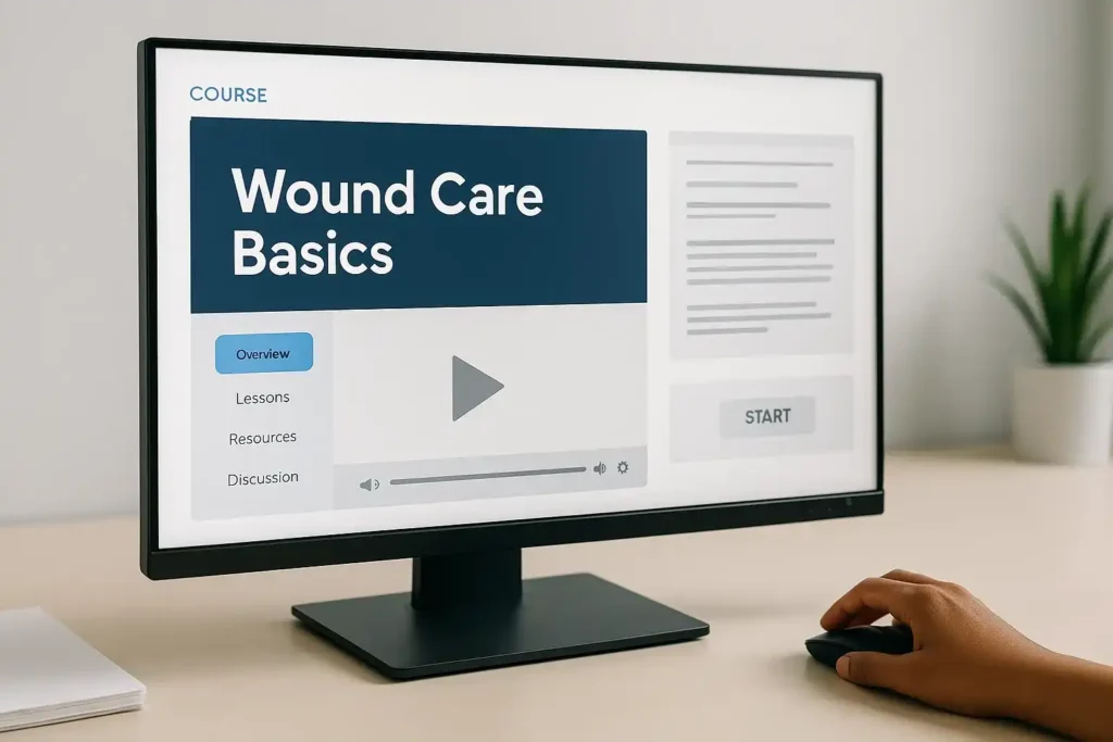Online nursing course dashboard for passive income.