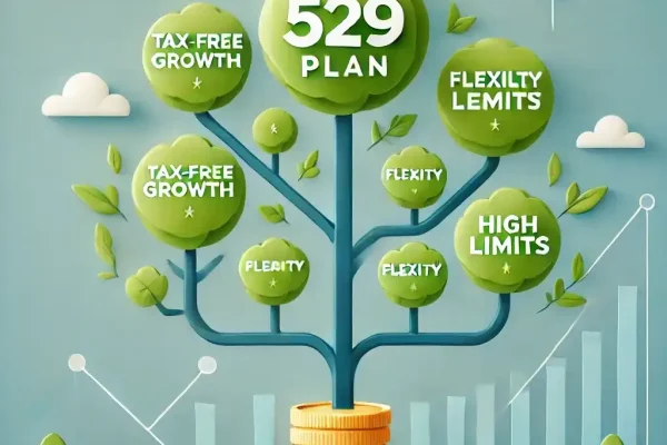 Infographic explaining benefits of a 529 savings plan.